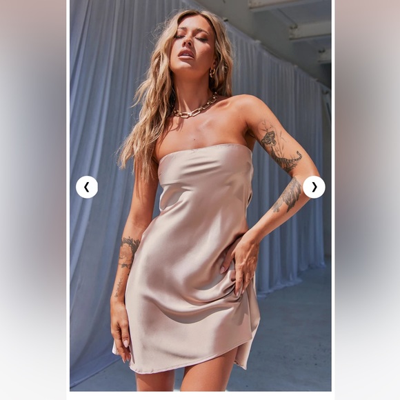 Sage & Paige Barbie Mini Dress Champagne - Picture 4 of 8